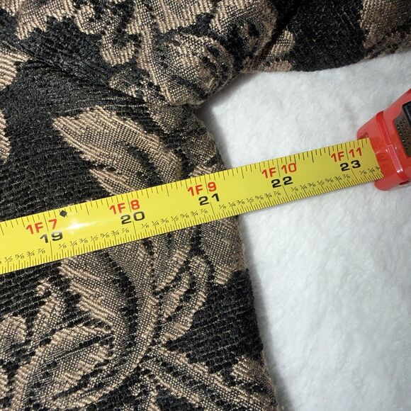 Vtg Denim & Co Tapestry Blazer Jacket Large Floral Damask Boho Dark Academia - Picture 12 of 16